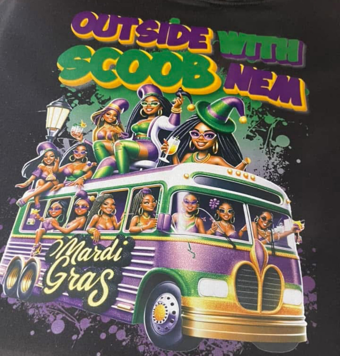 Mardi Gras Shirt (Outside with Scoob)